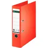 Image de Leitz, Classeur, Chemise en papier solide, 180 degrés, DIN A4, 80 mm, couverture cartonnée rouge clair, papier (A4, 80 mm, 1 pcs)