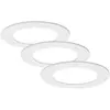 Image de Briloner, Spot encastrable, Jeu de 3 lampes LED encastrées, blanc, 3xLED platine/7W (Matières plastiques)
