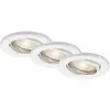 Image de Briloner, Spot encastrable, Lampes LED encastrées, blanc, set de 3, 3xGU10/5W (GU10, Métal)