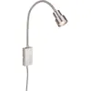 Image de Briloner, Applique murale, Lampe de lit LED, nickel mat, 1xLED/GU10/5W (400 lm)