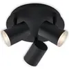 Image de Briloner, Plafonnier, LED Bad Spot, noir, excl. 3xLED/GU10 (GU10)