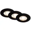 Image de Briloner, Spot encastrable, Lampes LED encastrées, set de 3, noir, 3xPlaque LED/3,6W (Matières plastiques)