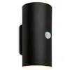 Image de Briloner, Éclairage d'extérieur, Applique murale d'extérieur à LED rechargeable,capteur,noir,2xLED/6W (700 lm, IP44)