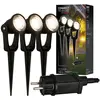 Image de Briloner, Éclairage d'extérieur, Installation de jardin 12V Piquet de terre Kit de démarrage Spot (100 lm, IP44, IP65)