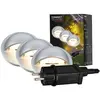 Image de Briloner, Éclairage d'extérieur, Système d'éclairage de jardin 12V Kit de démarrage encastré 3 pièces (10 lm, IP65)