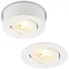Image de Briloner, Spot encastrable, DESI Luminaire LED plat encastré / apparent, blanc (Matières plastiques)