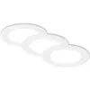 Image de Briloner, Spot encastrable, Jeu de 3 lampes LED encastrées ultraplates - Flat star (Polycarbonate (PC))