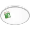 Image de Briloner, Plafonnier, Plafonnier ultra-efficace de classe énergétique A, blanc avec bord chromé mat (1800 lm)
