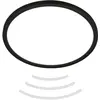 Image de Briloner, Plafonnier, Panneau LED ultra plat avec effet de rétroéclairage + Microwave, IP44, noir (2400 lm)