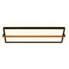 Image de Briloner, Plafonnier, Plafonnier LED, noir/bois, IP20, LED/22W, effet backlighte incl. (3000 lm)