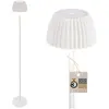 Image de Briloner, Lampadaire, Brilo unplugged RIFFLE Akku LED Stehleuchte mit Lichtkante - Weiss (400 lm)