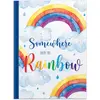 Image de Rnk, Cahier + bloc-notes, Verlag Carnet de notes "Over the Rainbow", DIN A4, vierge (A4, Blanc, Couverture rigide)