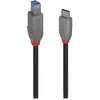 Image de Lindy Câble USB 3.2 type C vers B, Anthra Line (1 m, USB 3.2 Gen 1), Câble USB