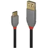 Image de Lindy 0,15m USB 2.0 Type C à A Anthra Line (0.15 m, USB 2.0), Câble USB