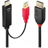 Image de Lindy DisplayPort   HDMI (Typ A) USB A (0.50 m), Câble vidéo, Noir