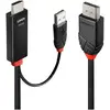 Image de Lindy Câble adaptateur HDMI vers DisplayPort (1 m), Câble vidéo, Noir