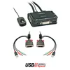 Image de Lindy Compact 2 Port KVM Switch - Commutateur écran-clavier-souris/audio/USB - 2 x KVM / audio / USB - 1 utilisateur local - de bureau