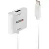 Image de Lindy Convertisseur USB Type C, vers HDMI (HDMI, 10 cm), Adaptateur données + vidéo, Blanc