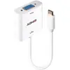 Image de Lindy Convertisseur USB type C vers VGA (USB-C, 11 cm), Adaptateur données + vidéo, Blanc