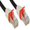 Image de Lindy Premium - Cordon de raccordement - RJ-45 (M) pour RJ-45 (M) - 30 cm - SFTP - CAT 6a - sans halogène - noir