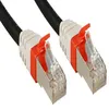 Image de Lindy Premium - Cordon de raccordement - RJ-45 (M) pour RJ-45 (M) - 15 m - SFTP - CAT 6a - sans halogène - noir