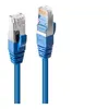 Image de Lindy Premium - Cordon de raccordement - RJ-45 (M) pour RJ-45 (M) - 30 cm - SFTP - CAT 6 - sans halogène, sans crochet - bleu
