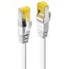Image de LINDY 47320 RJ45 Câble réseau, câble patch CAT 6a (câble brut CAT 7) S/FTP 0.30 m blanc avec cliquet dencastrement