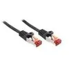 Image de Lindy Basic - Cordon de raccordement - RJ-45 (M) pour RJ-45 (M) - 10 m - SFTP, PiMF - CAT 6 - moulé, sans crochet, bloqué - noir
