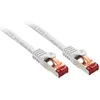 Image de Lindy Basic - Cordon de raccordement - RJ-45 (M) pour RJ-45 (M) - 7.5 m - SFTP, PiMF - CAT 6 - moulé, sans crochet, bloqué - blanc