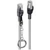 Image de Lindy Cat., S/FTP, câble réseau de sécurité, gris (S/FTP, CAT6a, 2 m), Câble réseau