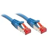 Image de LINDY 47725 RJ45 Câble réseau, câble patch CAT 6 S/FTP 20.00 m bleu avec cliquet dencastrement