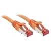 Image de LINDY 47808 RJ45 Câble réseau, câble patch CAT 6 S/FTP 1.50 m orange avec cliquet dencastrement