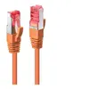 Image de Lindy - Cordon de raccordement - RJ-45 (M) pour RJ-45 (M) - 3 m - SFTP, PiMF - CAT 6 - sans crochet - orange
