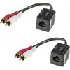 Image de LINDY Kit extender audio stéréo- Cat.5-6 - 100m - 2x RCA
