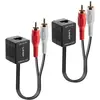 Image de Lindy Cat.5/6 100m 2x RCA (Rallonge), Adaptateur audio, Noir