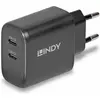 Image de Lindy Charger mit EU-Stecker (65 W, 2 ports), Chargeur USB, Noir