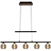 Image de Näve, Suspension, Suspension LED en verre Brass l : 90cm noir (1154 lm)