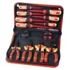 Image de br der mannesmann brüder mannesmann pochette avec kit d'outils vde, 14 pièces noir