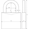 Image de Cadenas à combinaison 50mm HT anse inox 63mm blister - ABUS - 180IB/50HB63