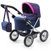 Image de BAYER Trendy Landau pour poupée licorne bleu réglable avec un sac a bandouliere