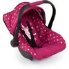 Image de siège auto pour poupées rose foncé à pois 45 cm