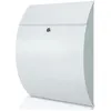 Image de BURG-WÄCHTER Boîte aux Lettres Postale Murale Mail Box Poste avec Serrure de Sécurité Journaux Correspondance Extérieur Maison Bureau Acier Blanc
