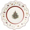 Image de 6x Villeroy & Boch Assiette à déjeuner blanche Toy's Delight, Assiettes, Blanc, Rouge