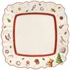 Image de 6x Villeroy & Boch Frühstücksteller eckig Toy's Delight, Assiettes, Blanc, Rouge