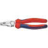 Image de Pince universelle en acier spécial pour outils, tête chromée, poignées à gaine en plastique, Long. : 180 mm, Capacité de coupe du Ø du fil dur 2,2 mm