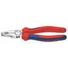 Image de Pince universelle en acier spécial pour outils, tête chromée, poignées à gaine en plastique, Long. : 200 mm, Capacité de coupe du Ø du fil dur 2,5 mm