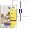 Image de Avery, Étiquettes, Étiquettes d'adresse recyclées LR7165-100 99.1 x 33.9 mm Blanc 800 étiquettes