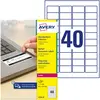 Image de Avery, Étiquettes, Étiquettes inamovibles