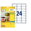 Image de Avery J4773 - Polyester - blanc - 33.9 x 63.5 mm 240 unités (10 feuille(s) x 24 étiquettes