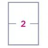 Image de Office Star - Blanc - 210 x 148.5 mm 200 étiquette(s) (100 feuille(s) x 2 étiquettes